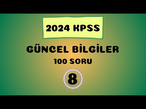 2024 KPSS Ekys/Ekpss/Ortaöğretim/Önlisans/Lisans Güncel Bilgiler 8. Video