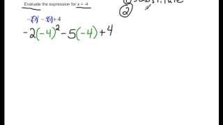 Evaluate an expression for a value of x