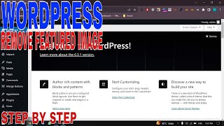 ✅  How To Remove A Featured Image In Your WordPress Post 🔴