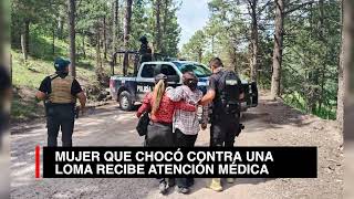 Mujer resulta lesionada tras chocar su camioneta contra una loma en Tamazula