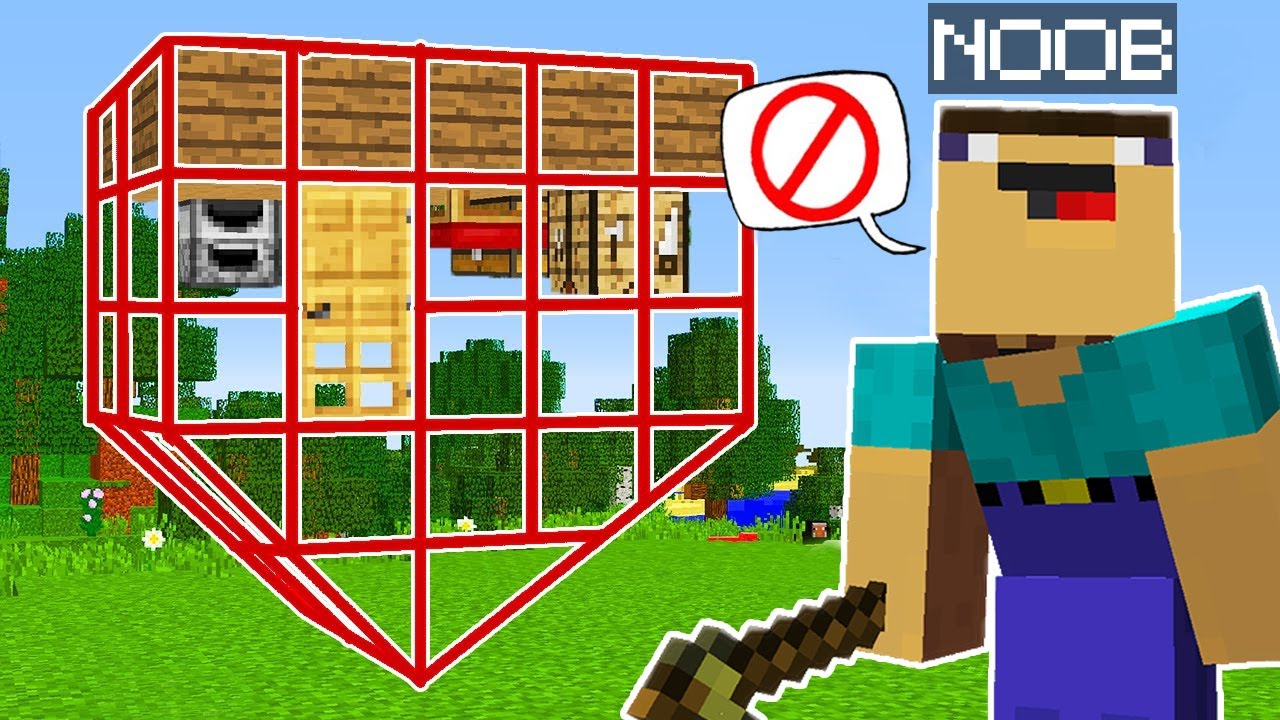NOOB VS UPSIDE DOWN HOUSE - MINECRAFT TROLL videos graciosos para facebook