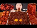 ASMR MUKBANG | BLACK BEAN NOODLE SPICY OCTOPUS MUSHROOM🐙 SEAFOOD BOIL 짜파게티 쭈꾸미 볶음 먹방 EATING SOUND