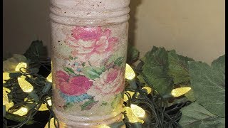 How to Decoupage with Wrapping Paper Vintage Vase