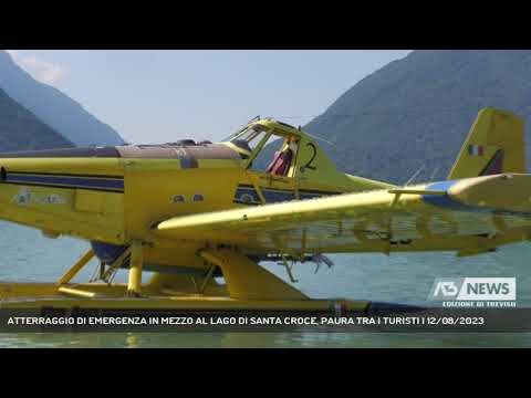 ATTERRAGGIO DI EMERGENZA IN MEZZO AL LAGO DI SANTA CROCE, PAURA TRA I TURISTI | 12/08/2023