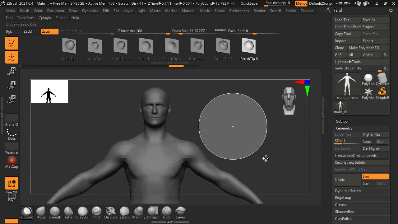 setting models to origin in zbrush