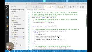 02.17: display all journal entries on index page; add route for variable path to edit specific entry