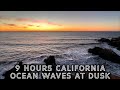 Sunset at mussel rock off the pacific ocean in california  relax meditation screensaver