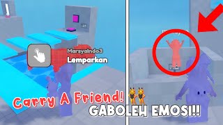 MARSYA DILEMPAR??!? Carry A Friend Teamwork Obby‼️GABOLEH EMOSI‼️ | Roblox Indonesia 🇮🇩 |