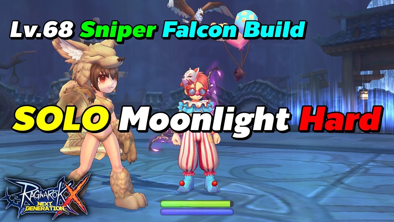 Lv.68 Sniper Falcon Build Solo Moonlight Dungeon (Hard) Ragnarok X