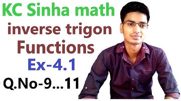 inverse trigonometric function Ex-4.1 Q.No- 9 to 11