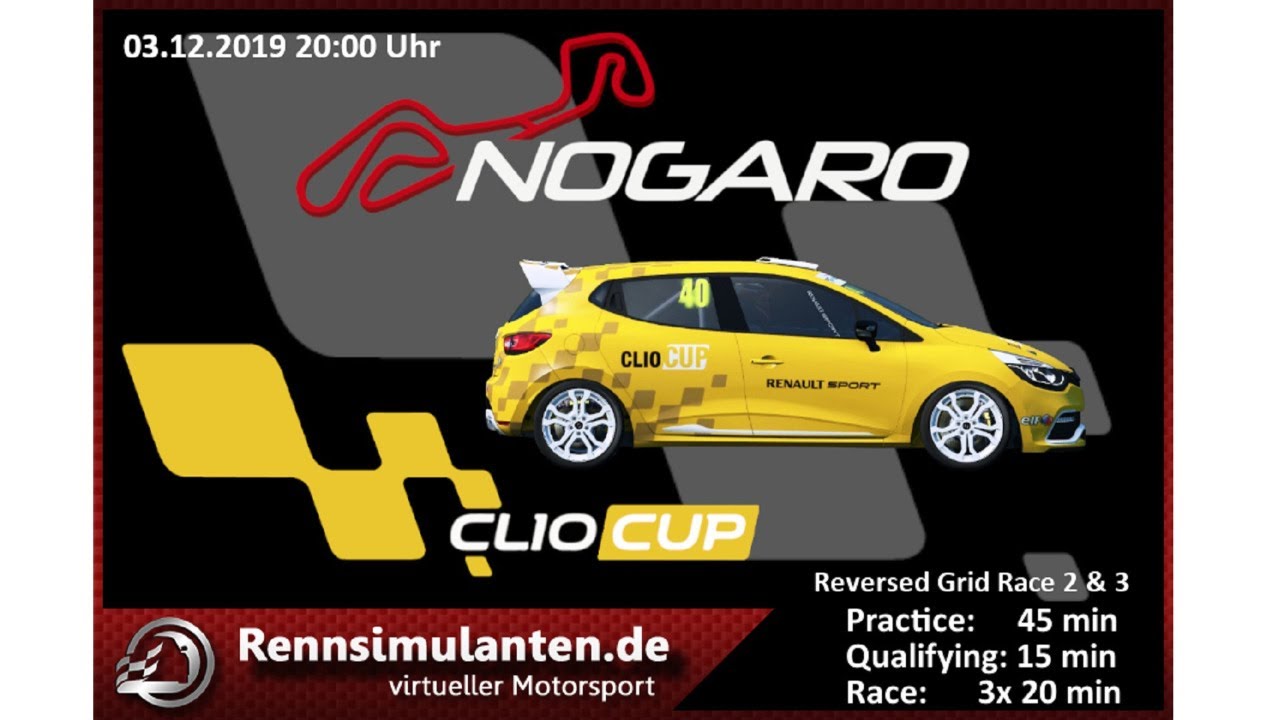 [rFactor 2] Rennsimulanten.de | Renault Clio Cup @ Nogaro