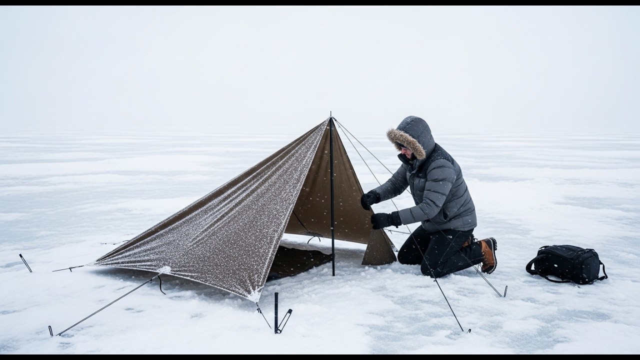 Building a Winter Survival Shelter | No Talking Bushcraft