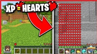 Minecraft, But Every XP Gives You A Heart! (Super Overpowered)
