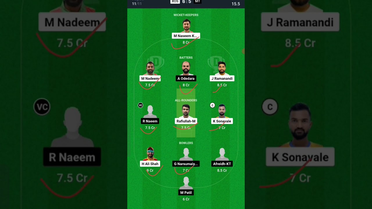 ROS VS MT Dream11 Prediction | Ros VS Mt | ROS VS MT Oman D10 League | Fantasyduniya