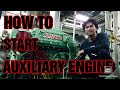 How to start auxiliary (YANMAR ENGINE )