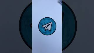 Telegram Logo Coloring Satisfying Glitter Art Peel
