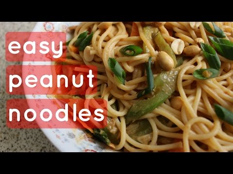 Peanut Butter Noodles  Easy - Cheap - Vegan