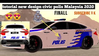 totorial  design honda civic polis terbaru versi - car parking multiplayer screenshot 1