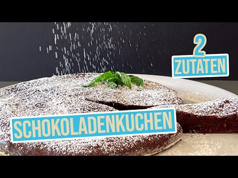 Schokoladenkuchen Rezept mit nur 2 Zutaten - ohne Mehl 