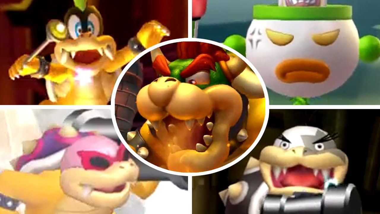 New Super Mario Bros U Deluxe - All Bosses - YouTube