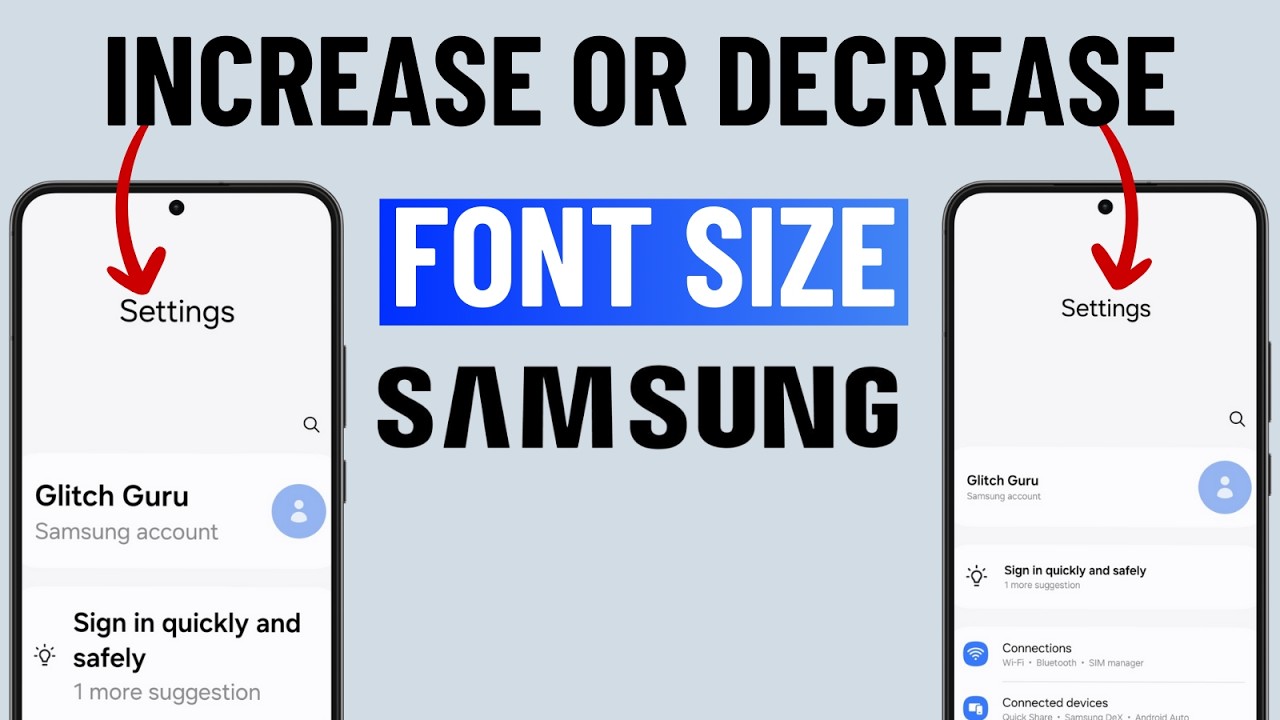 How to Increase or Decrease Text Font Size on Samsung Galaxy Phone or ...