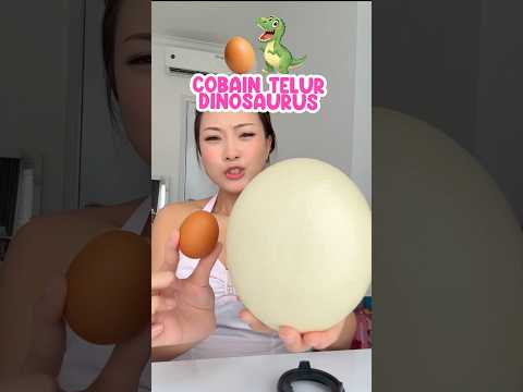 MAKAN TELOR DINOSAURUS TERBESAR DI DUNIA 🌎😭🙌🏻 #makan #food #enak