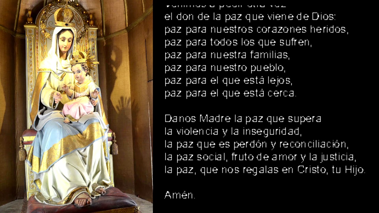Oración a la Virgen de la Paz - YouTube