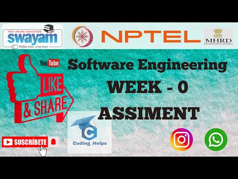 NPTEL Software Engineering Week 0 Assignment Solution July 2024 | IIT KanpurCo