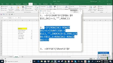 Excel: Hide already used items in drop down list