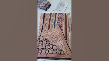 bagru print kalamkari hand block printed mul mul cotton saree #beautifulcollections #mulmulcotton 🤩