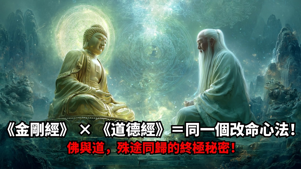 佛家第一經，道家第一經，原來都在教“同一個”改命心法！《金剛經》與《道德經》的驚人交集 | 修行 | 空性 | 無為 | 金剛經 | 道德經 | 自我放下 | 焦慮 | 現代修行 | 佛陀智慧