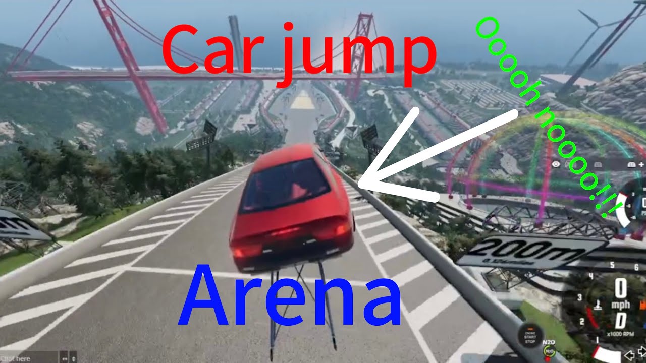 I played on the car jump arena with S&G! (Beamng drive)￼