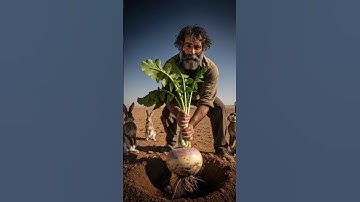 🙏The Rabbit 🐭Saved The Turnip Plant From Drying Out by Watering it 😭 #ai​ #tree​ #save​ #water​