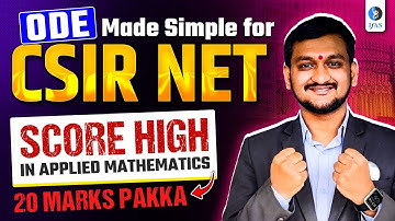 CSIR NET Mathematics Ordinary Differential Equations: Complete Details