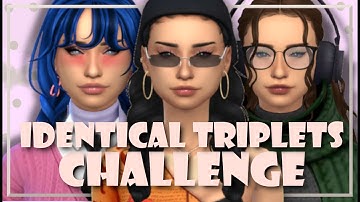 Can I Make IDENTICAL TRIPLETS Look as Different as Possible in the sims? | SIMS 4 CAS CHALLENGE