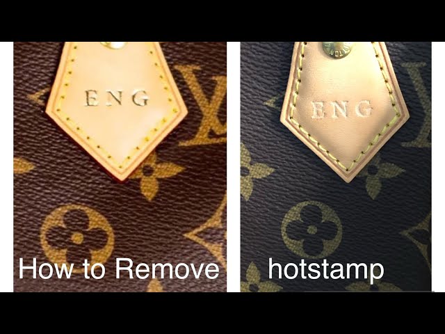 HOW TO REMOVE HOT STAMP - LOUIS VUITTON LUGGAGE TAG 