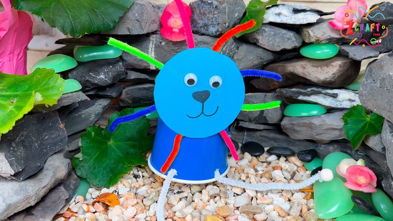 DIY Paper Cup Lion Craft with Rainbow 🦁 Fun & Easy Tutorial for Kids # ...