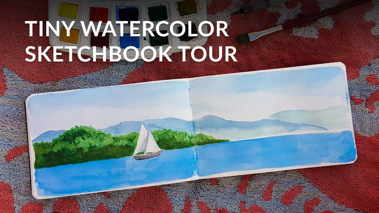 Sketchbook Tour 2019! (Acrylic Paint on Paper) 