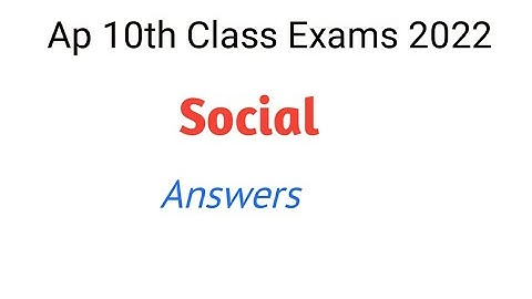 Ap 10th Class pre Final Social Key Paper || Ap 10th Class pre Final Social Answers
