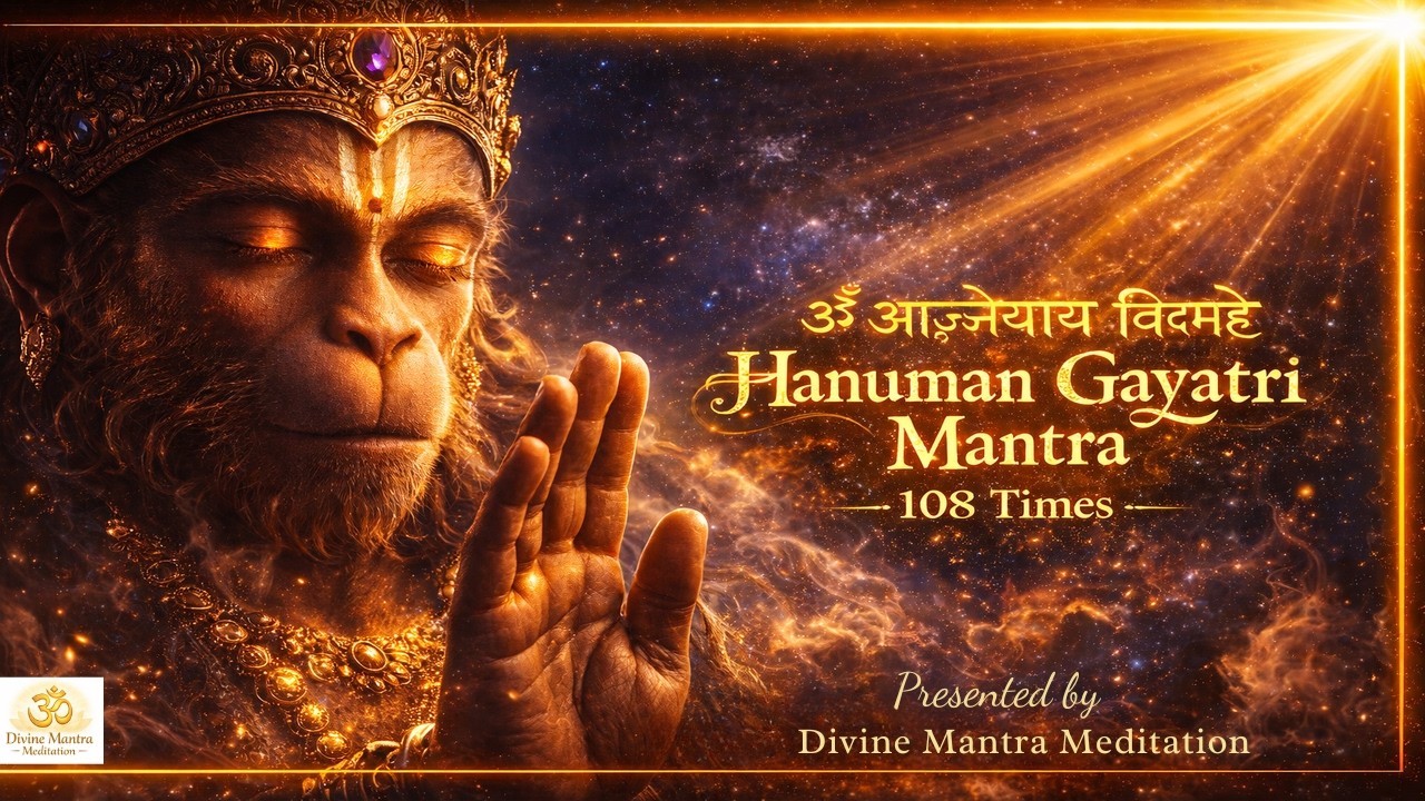 Hanuman Gayatri Mantra 108 Times | Close Your Eyes & Feel Divine Energy of Lord Hanuman