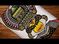 How to Draw Kathakali dancer face with Mandala Patterns