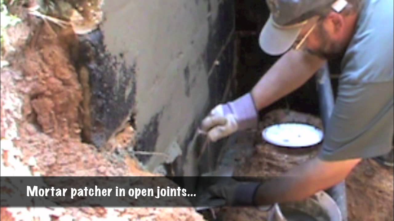 Foundation masonry cleaning, patching, and water sealing... YouTube