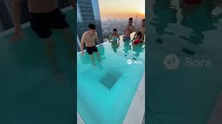 Rooftop Pool Chaos Gl Breaks Suddenly