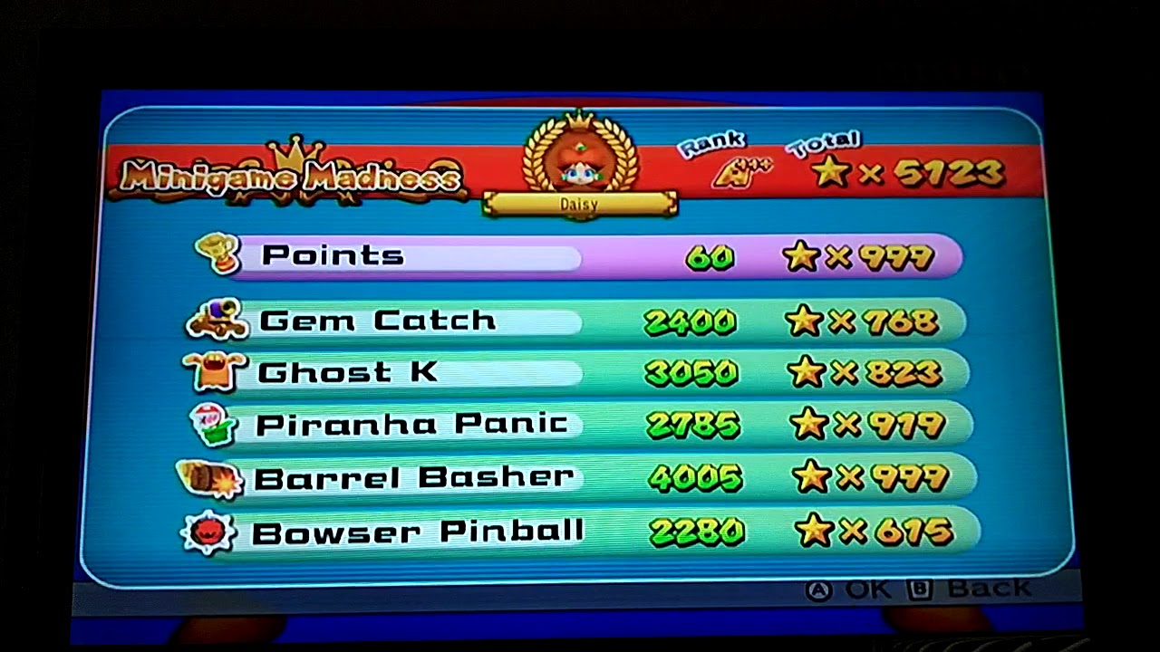 Mario Super Sluggers Daisy's Records (Mini Game Madness) YouTube