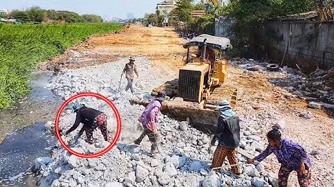 Ep14.Next Level Mighty Action The Powerful Bulldozer Push Stone Road WidthToProtect Do NotLandslides