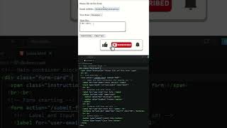Stop Making This HTML Form Mistake! ❌ (Day 3/100) #shorts #html #css #coding #programming #nextjs