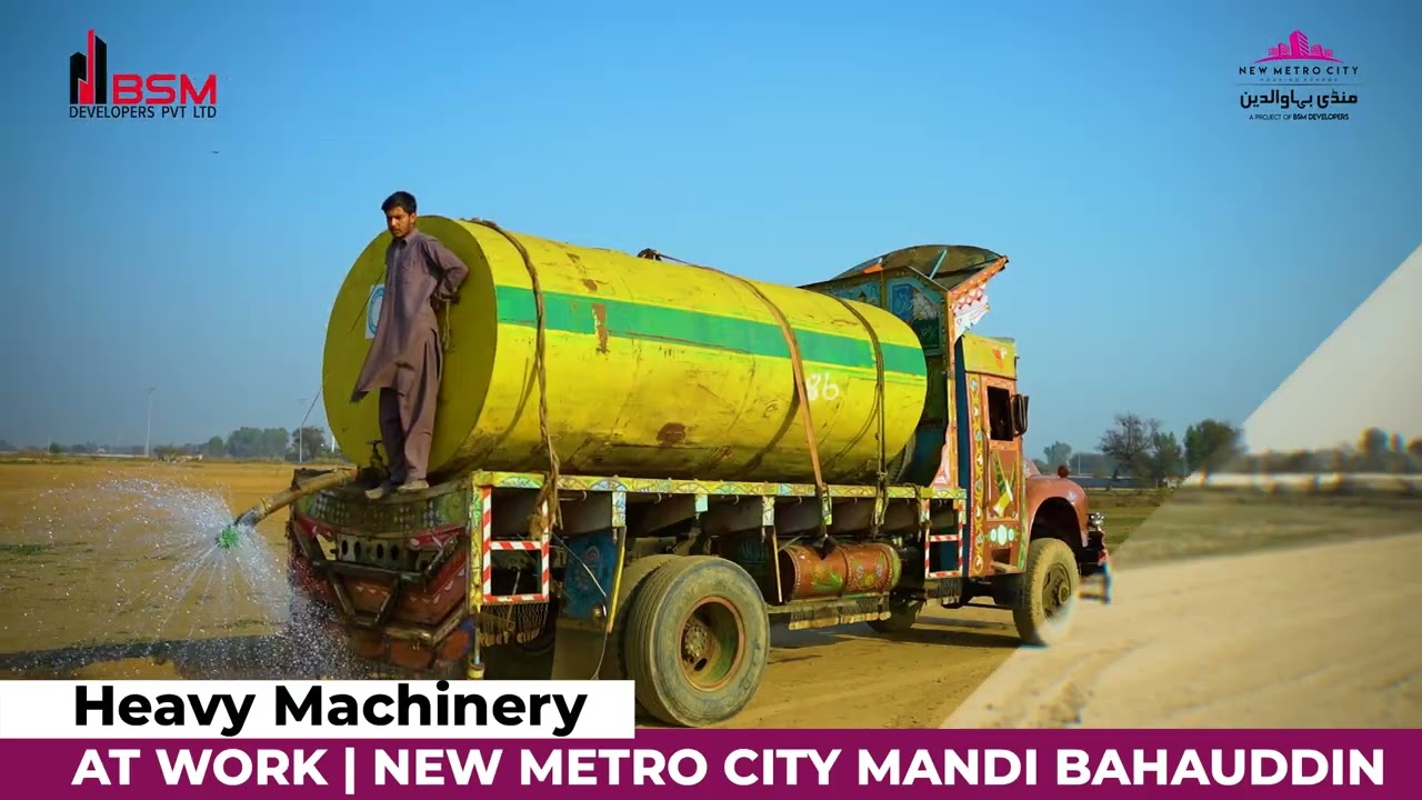 Powerful Machinery at Work: New Metro City Mandi Bahuddin Development in Full Swing!