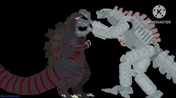 Shin Godzilla vs Mechagodzilla Sticknodes Animation DinoMania version
