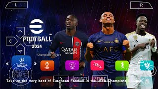 Release eFootball™PES 2024 PPSSPP Android Latest Kits 24 & Transfers PS5&New UCL & HD Graphics