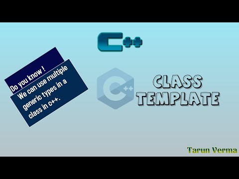 class template in cpp in hindi | Class template with multiple parameters